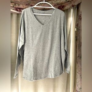NWT Old Navy Women’s Long Sleeve Gray Tee Shirt Size XXL